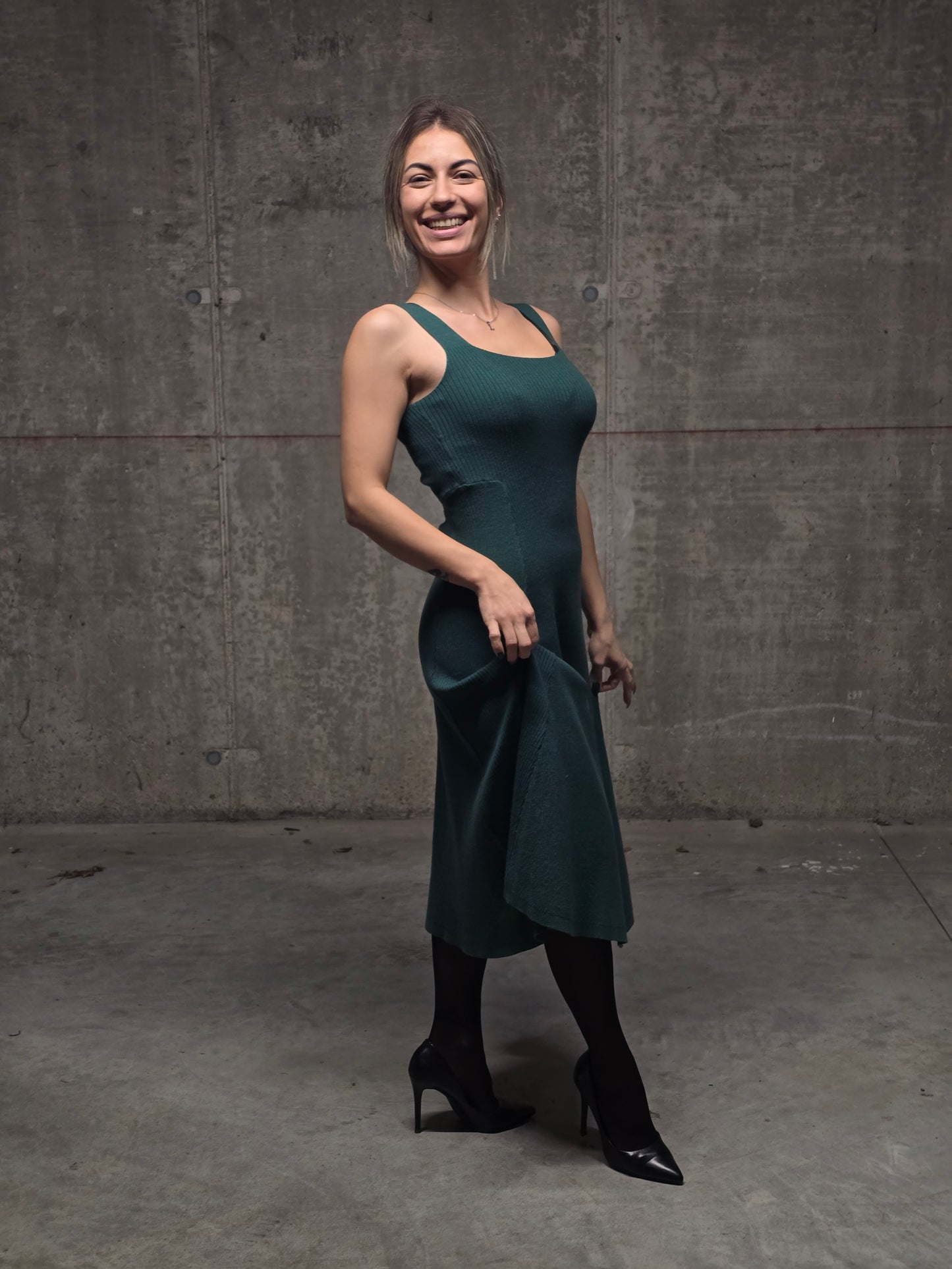 Abito maglia midi